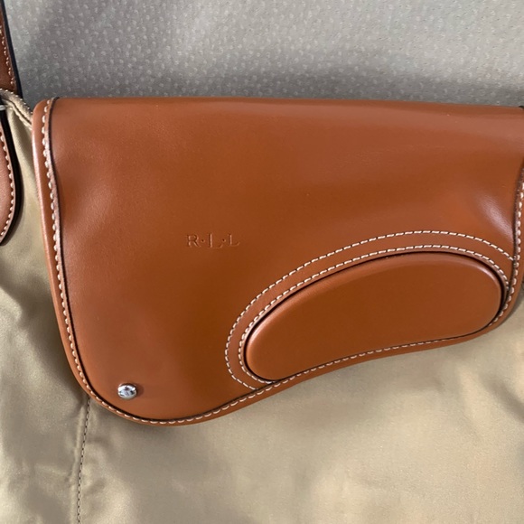 EUC Lauren Ralph Lauren Wooten Nylon and Leather Tote Bag - Picture 2 of 7